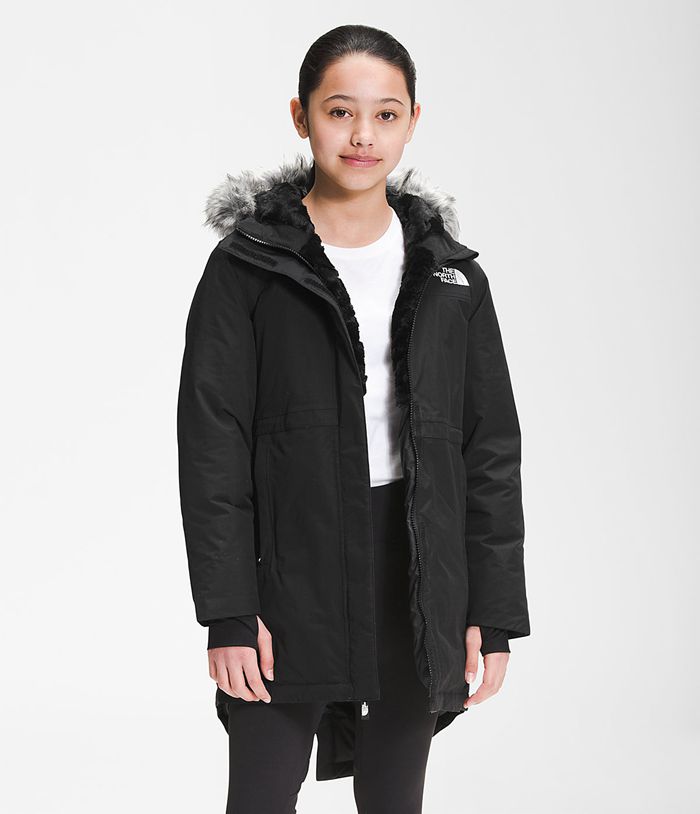 The North Face Μπουφαν Μαυρα Παιδικα Arctic Swirl Parka - Greece 8401CGLUN